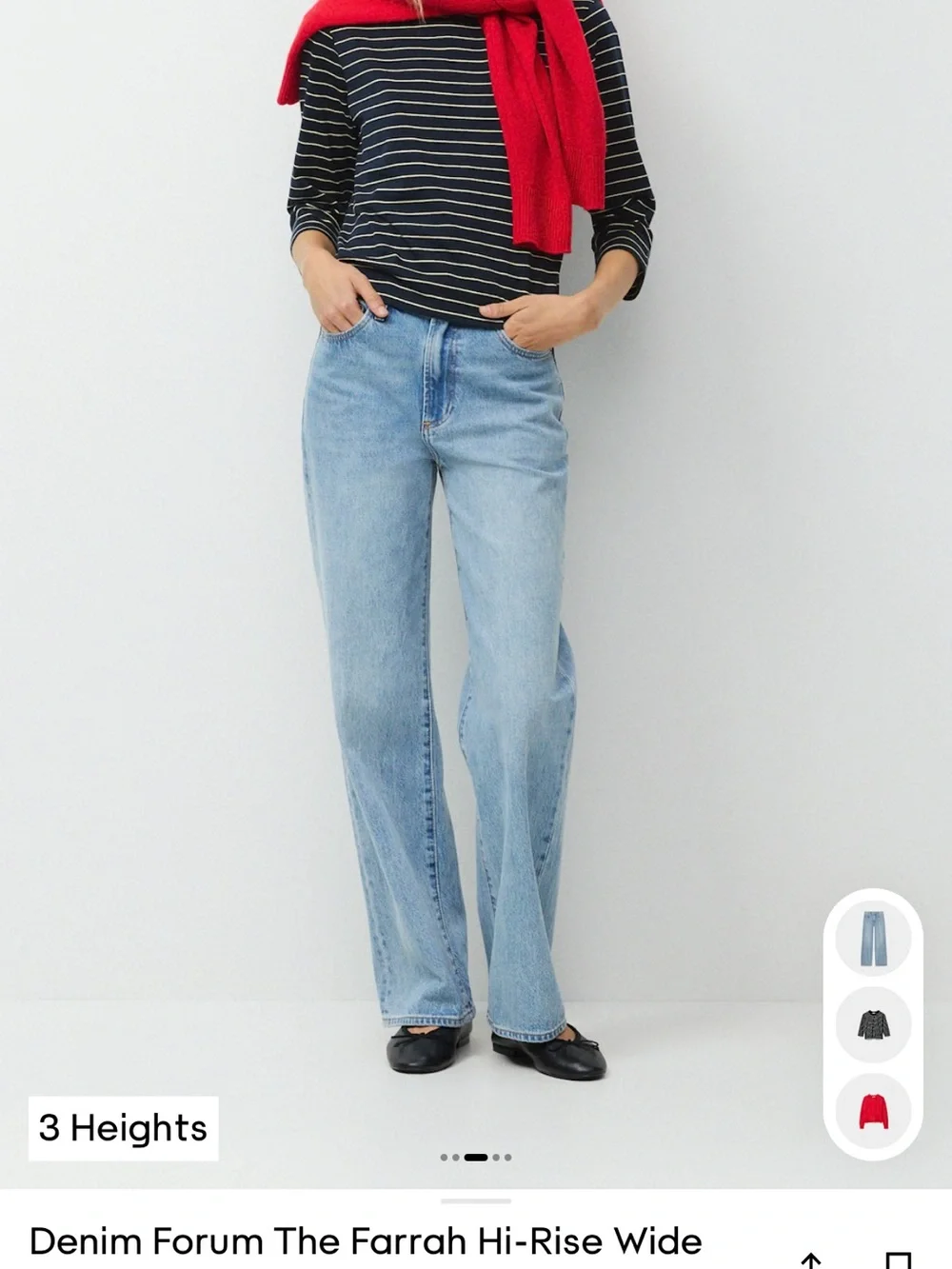 Aritzia Denim Forum the Farrah Hi-Rise Wide Jeans size 27